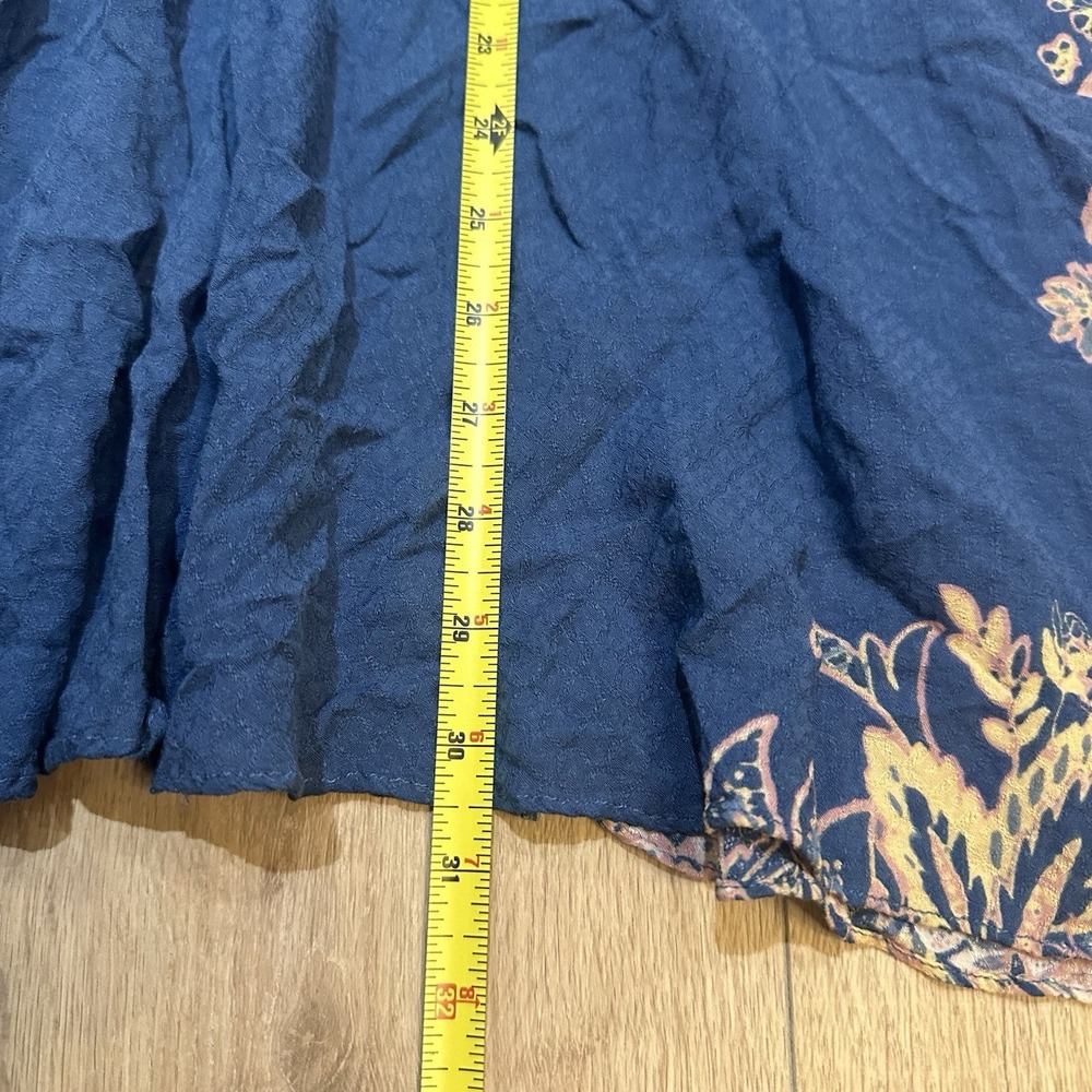 Intimately Free People Slip Dress size XS, Marsha Trapeze Blue Pink Floral Lace - Picture 4 of 9